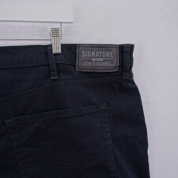 Levi's Signature Athletic Black Denim Jeans 48‎ / 32 High Rise - Picture 4 of 6